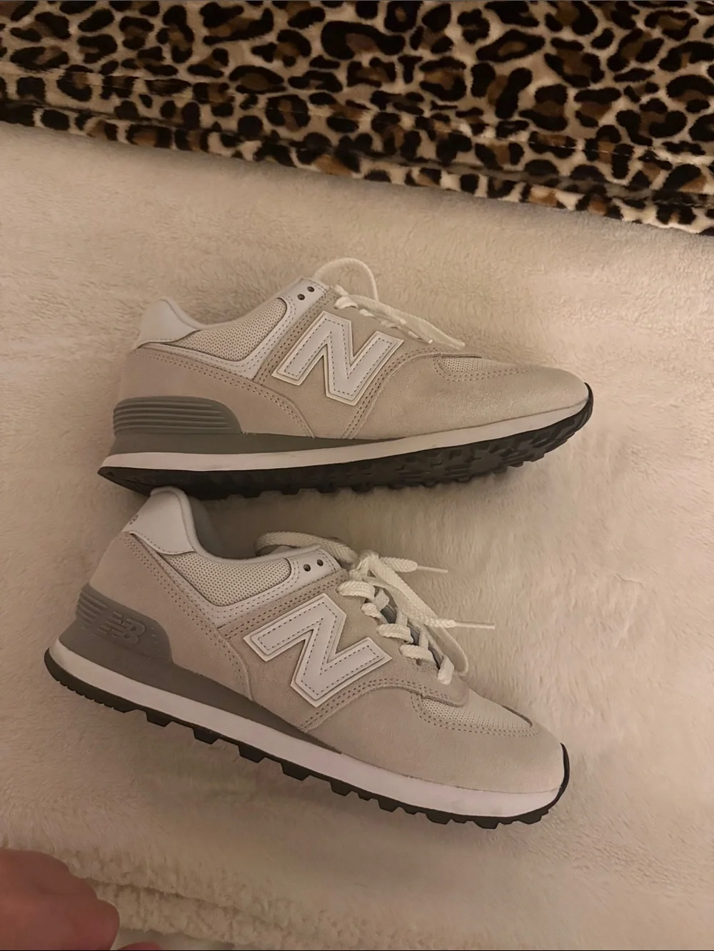 New Balance Women's Sneakers in Light Gray and White